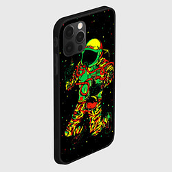 Чехол для iPhone 12 Pro Max Космонавт с кальяном, цвет: 3D-черный — фото 2