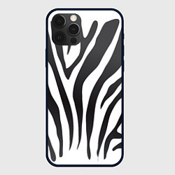 Чехол для iPhone 12 Pro Max Африканская зебра, цвет: 3D-черный