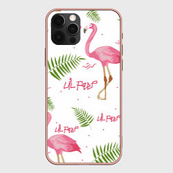 Чехол для iPhone 12 Pro Max Lil Peep: Pink Flamingo, цвет: 3D-светло-розовый