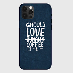 Чехол для iPhone 12 Pro Max Ghouls Love Coffee, цвет: 3D-черный