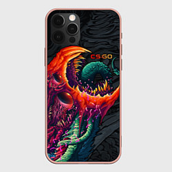 Чехол для iPhone 12 Pro Max CS:GO Hyper Beast Original, цвет: 3D-светло-розовый