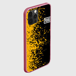 Чехол для iPhone 12 Pro Max PUBG: Yellow vs Black, цвет: 3D-малиновый — фото 2
