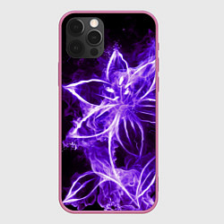 Чехол для iPhone 12 Pro Max Цветок Тьмы, цвет: 3D-малиновый