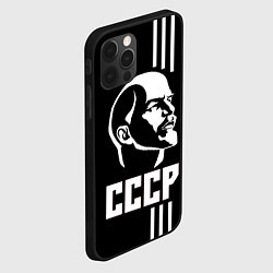 Чехол для iPhone 12 Pro Max СССР Ленин, цвет: 3D-черный — фото 2