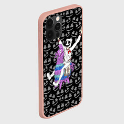 Чехол для iPhone 12 Pro Max Marshmello x Llama, цвет: 3D-светло-розовый — фото 2