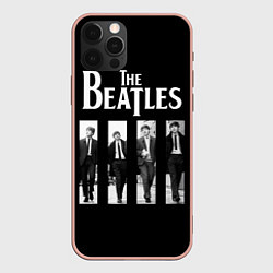 Чехол для iPhone 12 Pro Max The Beatles: Black Side, цвет: 3D-светло-розовый