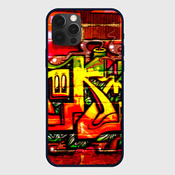 Чехол для iPhone 12 Pro Max Red Graffiti, цвет: 3D-черный