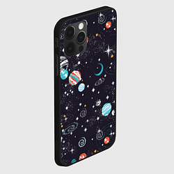 Чехол для iPhone 12 Pro Max Загадочный космос, цвет: 3D-черный — фото 2
