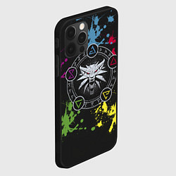 Чехол для iPhone 12 Pro Max Ведьмак: Сила стихий, цвет: 3D-черный — фото 2