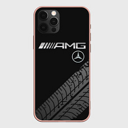 Чехол для iPhone 12 Pro Max Mercedes AMG: Street Racing, цвет: 3D-светло-розовый