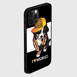 Чехол для iPhone 12 Pro Max I like music, цвет: 3D-черный — фото 2