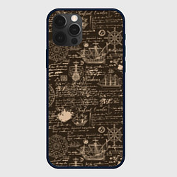 Чехол для iPhone 12 Pro Max Старая рукопись путешественника, цвет: 3D-черный