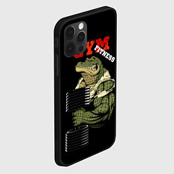Чехол для iPhone 12 Pro Max GYM fitness crocodile, цвет: 3D-черный — фото 2