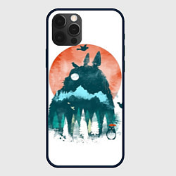 Чехол для iPhone 12 Pro Max Лесной Тоторо, цвет: 3D-черный