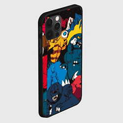 Чехол для iPhone 12 Pro Max Годзилла, цвет: 3D-черный — фото 2