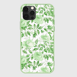 Чехол для iPhone 12 Pro Max Пышная растительность, цвет: 3D-салатовый