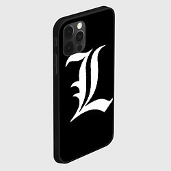 Чехол для iPhone 12 Pro Max DEATH NOTE ТЕТРАДЬ СМЕРТИ L, цвет: 3D-черный — фото 2