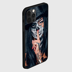 Чехол для iPhone 12 Pro Max Девушка halloween, цвет: 3D-черный — фото 2