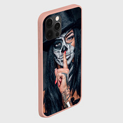 Чехол для iPhone 12 Pro Max Девушка halloween, цвет: 3D-светло-розовый — фото 2