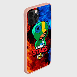 Чехол для iPhone 12 Pro Max Brawl Stars LEON, цвет: 3D-светло-розовый — фото 2