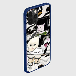 Чехол для iPhone 12 Pro Max Woman yelling at cat, цвет: 3D-тёмно-синий — фото 2
