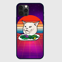 Чехол для iPhone 12 Pro Max Woman yelling at a cat, цвет: 3D-черный