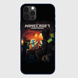 Чехол для iPhone 12 Pro Max MINECRAFT, цвет: 3D-черный