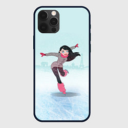 Чехол для iPhone 12 Pro Max Фигурное катание, цвет: 3D-черный
