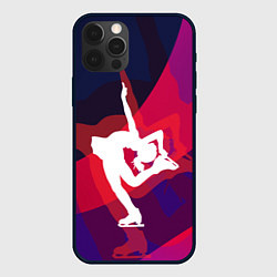 Чехол для iPhone 12 Pro Max Фигурное катание, цвет: 3D-черный