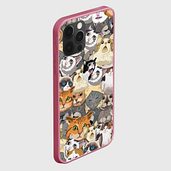 Чехол для iPhone 12 Pro Max ALL CATS MEMES, цвет: 3D-малиновый — фото 2