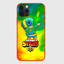 Чехол для iPhone 12 Pro Max Brawl Stars Leon, Dab, цвет: 3D-красный