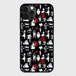 Чехол для iPhone 12 Pro Max Banksy, цвет: 3D-черный