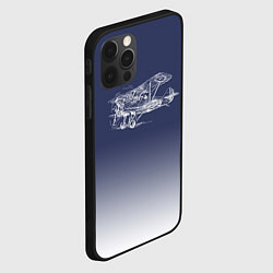 Чехол для iPhone 12 Pro Max Биплан, цвет: 3D-черный — фото 2