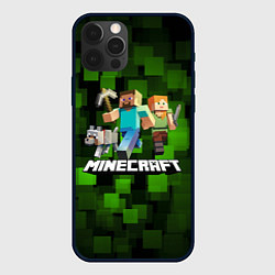 Чехол для iPhone 12 Pro Max Minecraft Майнкрафт, цвет: 3D-черный