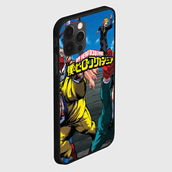 Чехол для iPhone 12 Pro Max My Hero Academia все герои, цвет: 3D-черный — фото 2