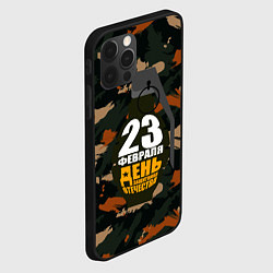 Чехол для iPhone 12 Pro Max С 23 февраля граната, цвет: 3D-черный — фото 2