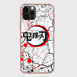 Чехол для iPhone 12 Pro Max KIMETSU NO YAIBA, цвет: 3D-светло-розовый