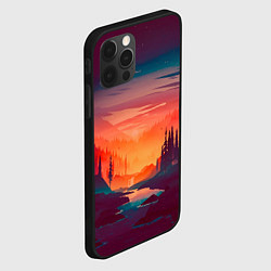 Чехол для iPhone 12 Pro Max Minimal forest sunset, цвет: 3D-черный — фото 2