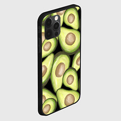 Чехол для iPhone 12 Pro Max Avocado background, цвет: 3D-черный — фото 2