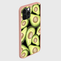 Чехол для iPhone 12 Pro Max Avocado background, цвет: 3D-светло-розовый — фото 2