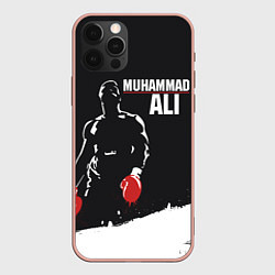 Чехол для iPhone 12 Pro Max Muhammad Ali, цвет: 3D-светло-розовый