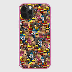 Чехол для iPhone 12 Pro Max ROBLOX, цвет: 3D-малиновый
