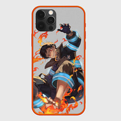 Чехол для iPhone 12 Pro Max FireForce, цвет: 3D-красный