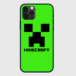 Чехол для iPhone 12 Pro Max MINECRAFT, цвет: 3D-черный