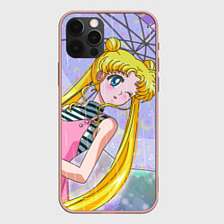 Чехол для iPhone 12 Pro Max Sailor Moon, цвет: 3D-светло-розовый