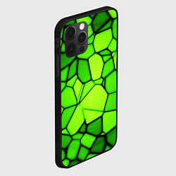 Чехол для iPhone 12 Pro Max Зеленая мозаика, цвет: 3D-черный — фото 2