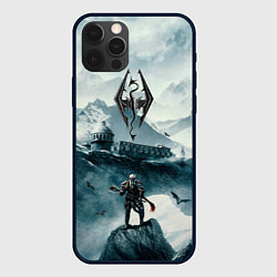 Чехол для iPhone 12 Pro Max Skyrim Warrior, цвет: 3D-черный