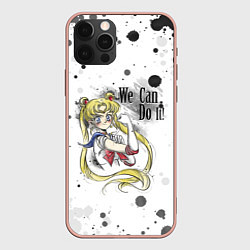 Чехол для iPhone 12 Pro Max Sailor Moon We can do it!, цвет: 3D-светло-розовый