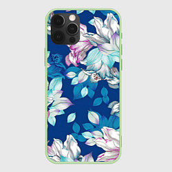 Чехол для iPhone 12 Pro Max Нежные цветы, цвет: 3D-салатовый