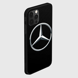 Чехол для iPhone 12 Pro Max MERCEDES-BENZ CARBON, цвет: 3D-черный — фото 2